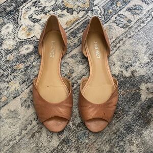 Nine West Tan Leather Flats